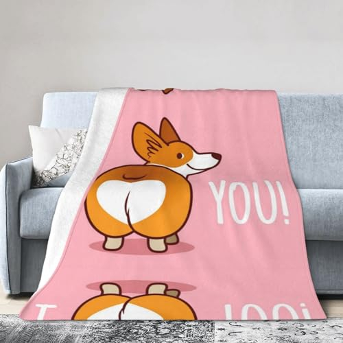 Jmorco Hunde-Druck-weiche Decken, warme und leichte Heimdekoration-Decke, 60 x 50 cm