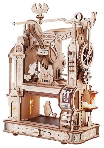 ROKR 3D-träpussel, modellkit att bygga, för vuxna, klassiskt tryck, mekaniska kugghjul, julklapp, födelsedagspresent, 303 delar, LK602