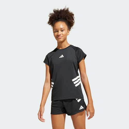adidas Niñas All Sports NXT T-Shirt, Black/White, 7-8 Years