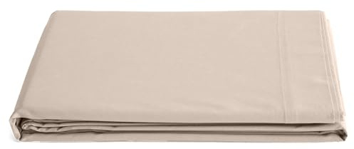 Linnea Drap Plat 240x300 cm Percale de Coton MANOIR Beige Lin