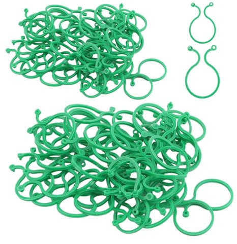 ZBHDEYG 200 Pflanzenclips, Pflanzenstützclips, Pflanzenringe Zur Befestigung, Gartenpflanzenstützclips, Pflanzenstabilisierungsclips