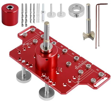 Nlrlo Guide de cheville de perçage du bois, gabarit de charnière de porte dissimulé | Accessoires pour outils électriques Gabarit de quincaillerie résistant à l'abrasion – Gabarit de trou de poche,