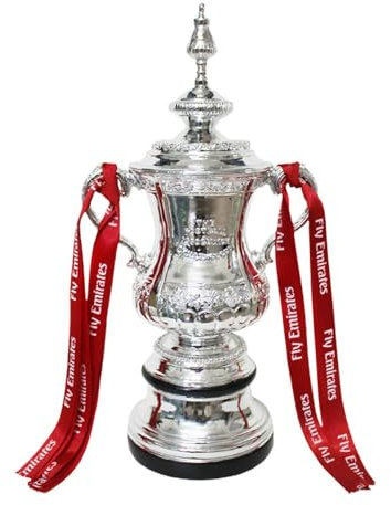 England Football Championship Trophy, Resin Electroplated Silver Hollow Football Trophy Fan Souvenir Collection Gifts Office Decorations, FA Cup Trophy Collection (18cm)