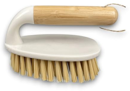Afnax Durable Wooden Handle Brush, Scrubbing Brush with Stiff Bristles, Ideal for Floors, Grout, and Tiles,Scrubbing Brush With Wooden Handle, Strong/Durable Stiff Bristles, Eco-Friendly Scrubbing