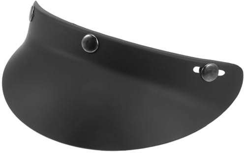 OUNONA Universelles Visier Helm aus PC Vintage und Retro Schwarz Leicht Abnehmbar Lichtdicht Komfortable Passform für Motorrad und Rollerhelme