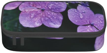 Hgbbdyyjj Trousse multifonction avec compartiment de grande capacité Motif fleurs d'hortensia, Noir , Taille unique, Organiseur de sac