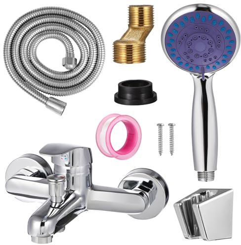 OUNONA Grifos De Ducha Grifo De Agua Fría y Caliente Cabezal De Ducha De Mano Con Manguera Para Baño Regadera