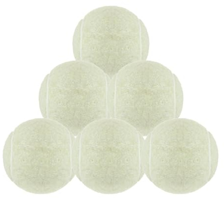 F Fityle 6pcs Tennisbälle 64mm Dia Übung für Anfänger Trainingställe für Indoor Spielen Enthusiasten Outdoor -Anfänger, Weiß