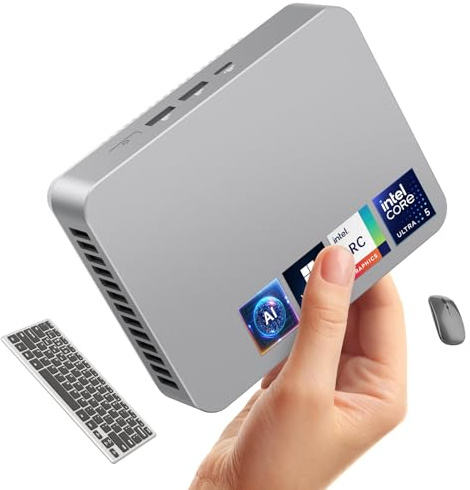 ASUS NUC 14 Pro+ Mini Desktop PC, Intel Ultra 5 125H (14C/18T, Up to 4.5GHz), Small Computers 32GB DDR5 RAM, 1TB PCIe SSD, Win 11 Pro, Intel Arc GPU, Thunderbolt 4, WiFi 6E, BT 5.3, 8K Display, Silver