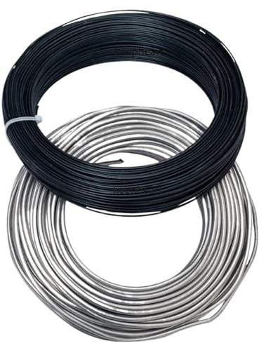 Fil d'entraînement pour bonsaï 1 rouleau de fil de fer en aluminium for bonsaï, outil de fixation for plantes, décoration florale pliable, 2/3/3,5/4/5/6 mm(Black 3.5mm)