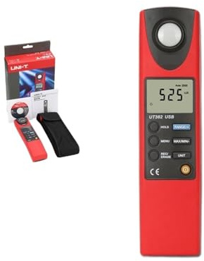 Misuratore di luminosità digitale UT382 All-in-One 20000 Lux/Luxmetro/Archiviazione dati/Comunicazione USB,Letture Accurate