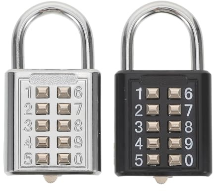 jojofuny Lot de 2 cadenas à combinaison pour valises, sacs de voyage, porte-documents, casiers de gym, boîte à outils, à dos