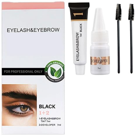 Brow Tint Kit, Eyebrow Tint Set, Semi-permanent Lash Tinting Kit, Quick Dry Waterproof Long-lasting Eyebrow Dye Tints For Natural Eyelash, Tools & Brushes