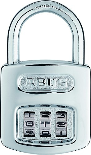 ABUS Zahlenschloss 160/40 - Vorhängeschloss in hochglanz-verchromter Optik - mit individuell einstellbarem Zahlencode - 02985 - ABUS-Sicherheitslevel 5 - Silber