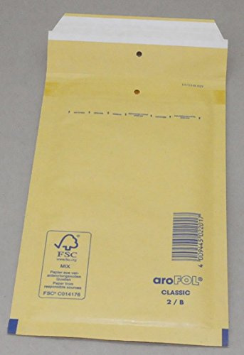 Luftpolstertasche aroFOL® Classic, B/2, ohne Fenster, braun, PG = 200 Stück