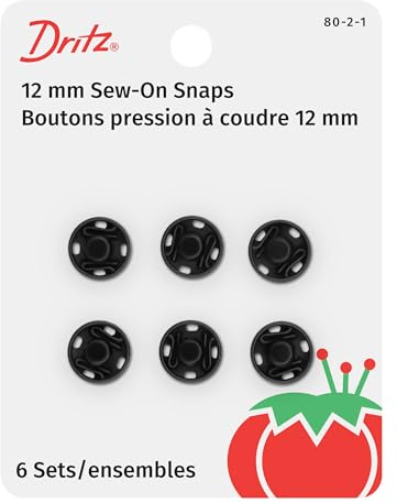 Dritz Snap Fasteners, Black, Size 2