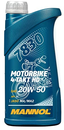 MANNOL Aceite de motor 20W-50 Aceite para motor API SN 4-Takt Motorbike HD 1L