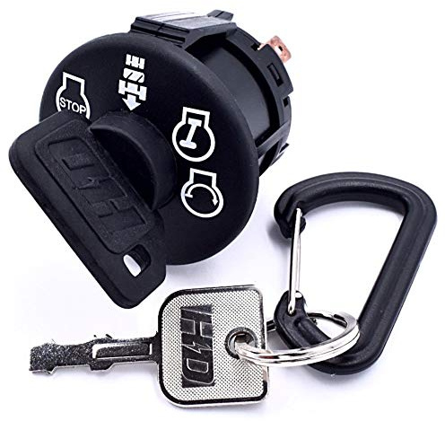 HD Switch Starter Ignition Switch Replaces Husqvarna AYP Key Switch LGTH22V48 LGTH2454 LOGTH2448 LOYTH20F42T GTH2654 - OEM Upgrade Includes 2 Keys & Free Carabiner