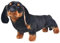 vidaXL Plüschtier Stehend Dackel Plüschspielzeug Stofftier Kuscheltier Plüsch Figur Plüschhund Geschenk für Kinder XXL Schwarz Stahlrahmen