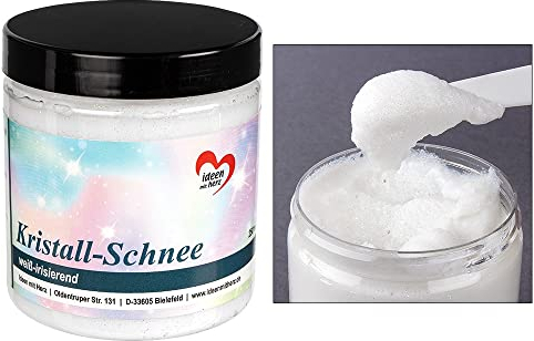 Neve di cristallo bianco, pasta da neve decorativa per fai da te, 250 ml (bianco iridescente)