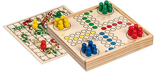 Philos 3095 - Würfelspiel-Schlangenspiel-Kombination, mini, Reisespiel, Kompaktspiel
