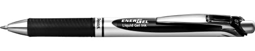 Pentel EnerGel XM BL77 Penna gel con meccanismo a pressione + portamine, blu (6 pezzi + DBS)