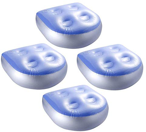 Sitrda 4 Pieces Hot Tub Booster Seats For Inflatable Hot Tub Seat Multifunctional Spa Seat With Suction, For Adults Kids at Home Spa & Rest (Blue,4Pcs)