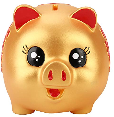 HERCHR Sparschwein Klein Hochzeit Gold Edition, Sparschwein Glücksschwein, Gold Sparschwein, Mini Kleine Süße Münze Sparbüchse Geld Sparen Bargeld Spaß Geschenk Münzbank Für Kinder 12 X 10.5 X 9.5 cm