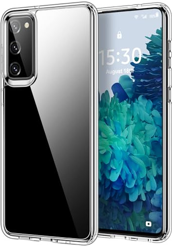 HOOMIL Hülle für Samsung Galaxy S20 FE, Anti-Vergilbung, Transparent | Stoßschutz, Durchsichtige Kratzfeste Harte Rückseite, Unterstützt Kabelloses Laden