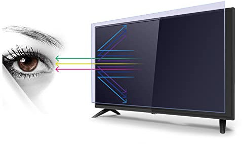 Anti Blue Light/Anti-Glare Screen Protector TV Protector Film Anti-Reflection Rate Up to 90%, for LCD/LED/OLED & QLED 4K HDTV Flat and Curved Screens/B / 60 Inches 1327x749 mm