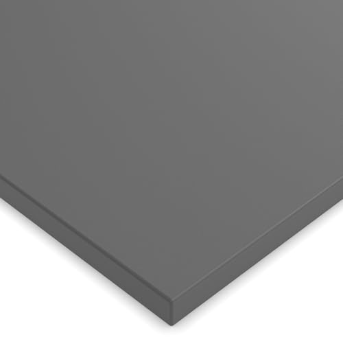 X57 Tischplatte 19mm Zuschnitt nach Maß 2mm ABS Kante Umleimer Dekorplatte Holzplatte Spanplatte (Anthrazit)