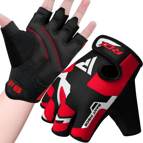 RDX Gants de Fitness Musculation d'haltérophilie D'entraînement, Antidérapant Rembourré Paume Protection Gloves, Cyclisme Aviron Le Sport Levage Poids Gymnastique Suédoise, Homme Femme