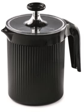 Snips, Cremix, Milchaufschäumer, Hand-Milchaufschäumer für Cappuccino, Handmilchschaum, Farbe ‎Schwarz 0.50L, 10 x 14.5 x 15.3 cm, Made in Italy