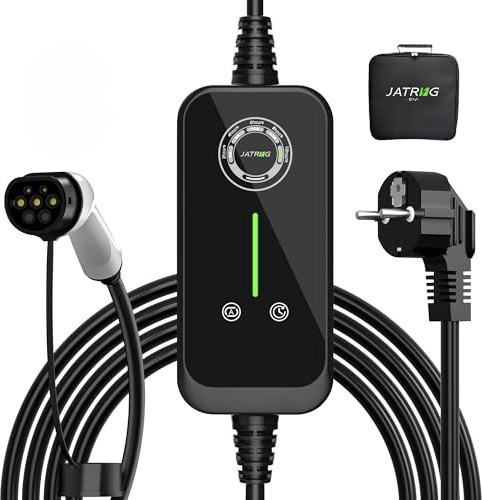 JATRHG P1 EV Chargeur 12M 3.6KW-1.5KW 16A|13A|10A|8A|6A Type 2 Station de Charge Voiture Electrique Portable Courant Commutable Voiture Electrique Chargeur Rapide monophase