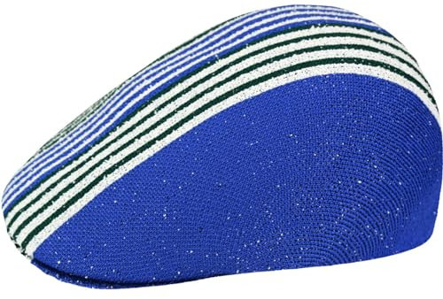 Kangol League 507 Flatcap Schirmmütze Schiebermütze Herren - mit Schirm Sommer Frühling-Sommer - L (58-59 cm) grün-blau