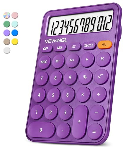 Standard Calculator 12 Digit,6.2 * 4.2in Desktop Large Display and Buttons,Calculator with Large LCD Display for Office,School, Home & Business Use,Automatic Sleep,15 °Tilt Screen