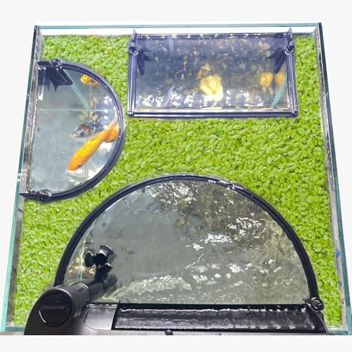 Floating Plant Corral for Aquarium, Fish Tank Accessories to Protects Duckweed from Filters, Automatically Adjusts Height According to Water Level, Suitable for All Duckweed and all aquariums(Style 2)