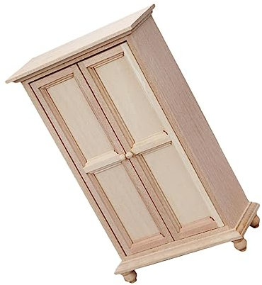 HAWILLOSCH Mini-Wardrobe Ornament Aus DIY Puppenhaus Möbel Schlafzimmer Dekoration Vintage Stil Miniatur Schrank Für Kreative Mini-Haus Landschaften