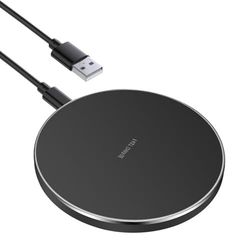 BOBOPACK Chargeur Induction, Chargeur sans Fil, Chargeur Rapide sans Fil 15W, Chargeur Induction avec Phone 14/13/12/11, Sam-Sung Galaxy S9/8/+, Mate 20 Pro(Noir)