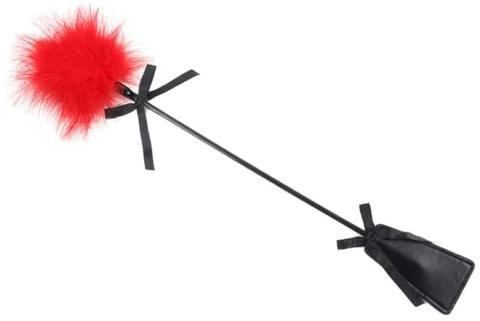 TAUOE Intimo solletico di Piume, Strumento per la Salute degli Adulti, abbellimento con Fiocco Adatto a Uomini e Donne per Aggiungere Un Tocco di Divertimento, Rosso