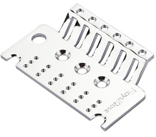 Placa de puente de trémolo de 6 cuerdas RuiJOTWAT, repuestos para sistema de trémolo de guitarra eléctrica, puente plateado