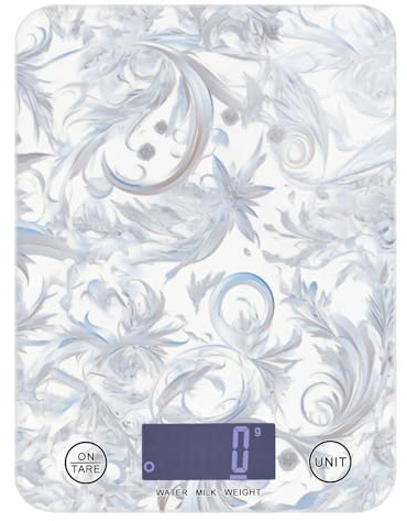 Bilancia vintage color argento per la preparazione dei pasti a base di fiori, 5 kg/5 g, con 4 unità per cucinare a dieta dimagrante (batterie non incluse)