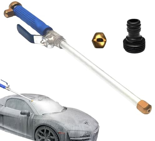 Idropulitrice con ugello aggiornato per tubo da giardino, 2 in 1, attacco per tubo flessibile con 2 diversi ugelli e connettore rapido