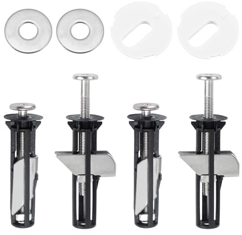 poraceous 4 Piezas Tornillos para Asiento, Tornillo para Asiento de Inodoro Acero Inoxidable, Bisagras Tapa WC Universal, Tornillos Tapa WC Robustos, Reparación Asient Accesorios Mante