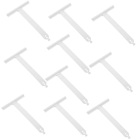 Befestigungsfeder für Rollläden aus Stahl für Einfache Montage | Weiße Ausführung, Universell Passend für Fensterläden, Ersatzteil für Haus und Reparatur, 10 Stück-pack