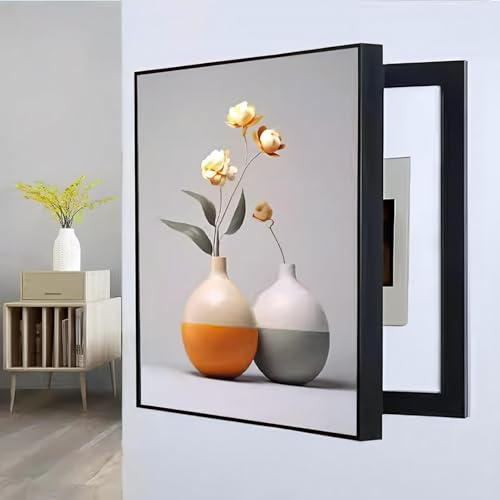 ALGFree Dekorative Sicherungskasten Abdeckung mit Aluminiumrahmen 40x60cm | Elektrische Box Abdeckung Dekorative Versteckter Schalttafeln für Büro, Esszimmer, Wohnzimmer, Heimdekoration Wandabdeckung