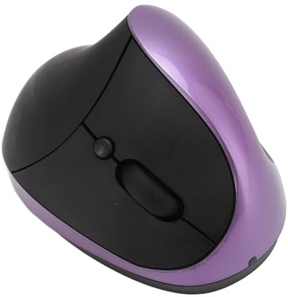 Cuifati Mouse Ergonomico Wireless, Mouse Verticale per Computer per Tunnel Carpale Mano Destra, Ricevitore USB da 2,4 GHz, 800/1200/1600 DPI, per Laptop, PC, Desktop (PURPLE)