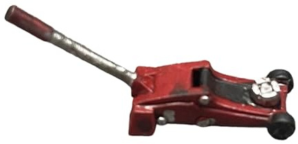 Mini Car Jack Model 1/64 Miniature Accessory Garage Diorama Ornament Creative Resin Display Workshop Vehicle Repair Suitable for Decoration, Red