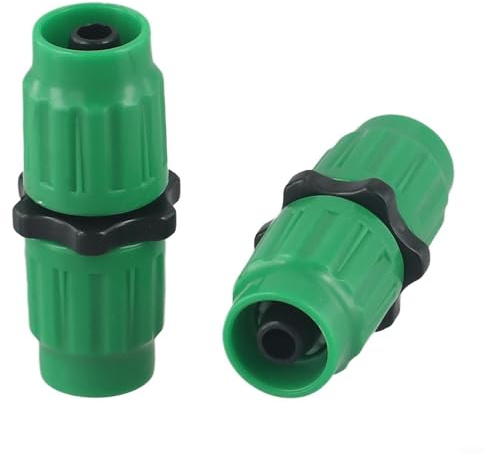 Gartenschlauch-Reparatur-Set aus Kunststoff, erweiterbar, für 1,6 cm und 1,9 cm Wasserrohre, um Lecks und Platzen in 7,6 bis 30 m Schläuchen mit starkem Halt, Grün, 2 Stück