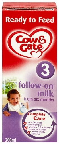 Cow and Gate Ready To Feed Follow-on Milk From 6 Months 200 Ml (Pack of 15)